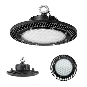 KCD Almacén Industrial al aire libre Inducción inteligente delgada 100 vatios 150W 200W UFO Highbay Light LED High Bay Light