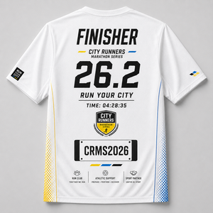 Camiseta Personalizada para Maratón de 26.2 Millas, Secado Rápido, Ropa Deportiva para Eventos Urbanos, Venta al Por Mayor OEM - Product Image 3