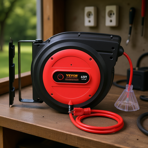 Avvolgicavo Elettrico Retrattile da 20 Metri, 12 AWG, 3C SJTOW, con 3 Prese per Uso Esterno - Product Image 2