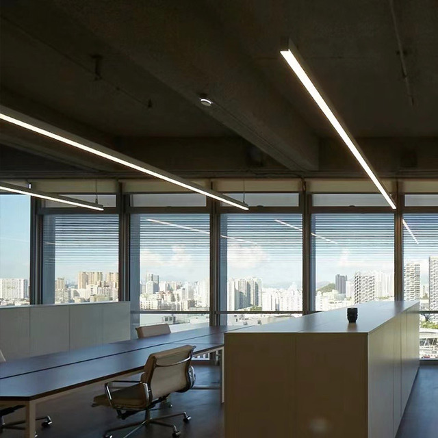 Modern Office LED Linear Lighting 0-10V Dimmable AC100-277V Aluminum Alloy Lamp Body Lighting and Circuitry Design Solutions