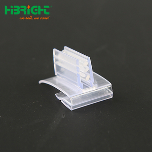 Transparent <b>Plastic</b> PVC Retail <b>Channel</b> Hinged Tooth Gripper Flag Signage Sign Holder Customizable Size Logo for Supermarket - Product Image 4