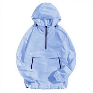 Chaqueta Cortavientos Personalizada al por Mayor 2026 para Hombre, Talla Grande, con Media Cremallera, Cómoda para Actividades al Aire Libre, Impermeable, con Capucha - Product Image 1