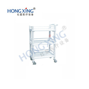 Hong Xing Full Plastic Combined Pull Cart 3 Layers Salon Trolley - Product Image 2