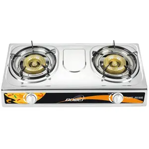 China manufacturer table top lpg gas cooker with double burner