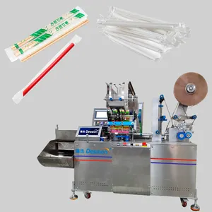 Yüksek hızlı bireysel çubuklarını pipet paketleme makinesi bambu yemek çubuğu paketleme makinesi içecek pipet paketleme makinesi