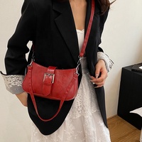 Sac à bandoulière sous le bras avec décoration de ceinture de couleur unie, tendance de la mode, sac à main, sac bandoulière, sac à main pour femme, sacs de créateurs, sac à main