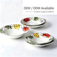 Assiette plate large en céramique et porcelaine écologique, style italien, motif tomate et olive, pour restaurant et usage domestique