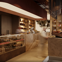 Vitrines de boulangerie en bois personnalisées en usine avec éclairage LED Solutions d'affichage de vente au détail modernes
