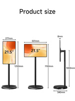 Écran intelligent enroulable de 21.5 pouces intérieur Android12 Tv mobile blanc Smart Portable Tv écran tactile portable Smart Tv
