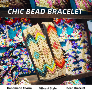 Pulsera Infantil Bohemia Personalizada <span class=keywords><strong>Lovestory</strong></span> con Cuentas de Vidrio Lampwork, Bañada en Oro, Hecha a Mano, Moderna, Fresca, Arcoíris, Estilo Antiguo - Product Image 2