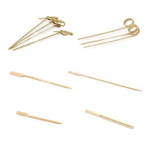 Wholesale Knot Skewer Disposable Safe Bamboo Knot Skewers Bamboo Cocktail Stick Bamboo Sticks For Cocktails