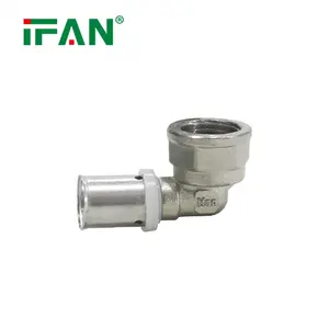 IFAN Direktverkauf PEX-Fitting 16-32 MM silberne Farbe weiblich 90 Grad Ellenbogen PEX-Fitting pressen