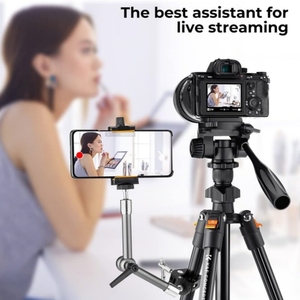 Gran oferta, venta al por mayor, <span class=keywords><strong>K</strong></span> & <span class=keywords><strong>F</strong></span> Concept KF09.115 para cámara DSLR, soporte para teléfono, trípode de disparo, soporte de trípode de 64 pulgadas para cámara - Product Image 3