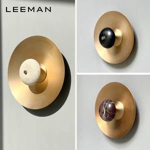 Lámpara de Pared LED de Diseño Moderno con Domo de Mármol, Lámpara de Pared Redonda Decorativa de Lujo para Sala de Estar y Dormitorio - Product Image 3
