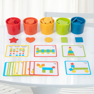 Juguetes Educativos de Madera para Bebés, Copas de Clasificación de Colores y Formas, Juguetes de Entrenamiento para el Desarrollo Cognitivo Infantil - Product Image 5