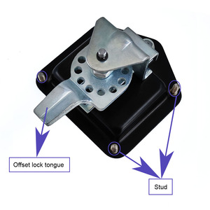 Màu Đen Gấp T Xử Lý Khóa Lõm Cửa Tủ Ổ Khóa Xe Tải Trailer Hộp Công Cụ Mái Chèo Chốt Với Stud - Product Image 4