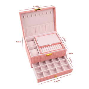 Caja organizadora <span class=keywords><strong>de</strong></span> <span class=keywords><strong>joyas</strong></span> grande <span class=keywords><strong>de</strong></span> 3 capas, caja <span class=keywords><strong>de</strong></span> almacenamiento <span class=keywords><strong>de</strong></span> exhibición <span class=keywords><strong>de</strong></span> <span class=keywords><strong>joyas</strong></span> con cerradura, caja <span class=keywords><strong>de</strong></span> joyería <span class=keywords><strong>de</strong></span> <span class=keywords><strong>pana</strong></span> - Product Image 3