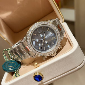 Montre mécanique unisexe de luxe décontractée et professionnelle en acier inoxydable avec chronographe, bracelet en cuir et caoutchouc, fermoir caché, édition limitée - Product Image 1