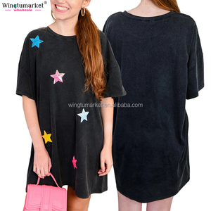 Camicia all'ingrosso abito <span class=keywords><strong>donna</strong></span> elegante pezza personalizzata <span class=keywords><strong>zucca</strong></span> fantasma ciniglia ricamata con paillettes corta abiti Casual <span class=keywords><strong>donna</strong></span> - Product Image 4