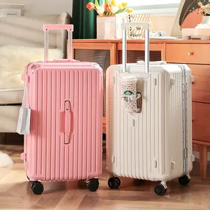 NOUVEAU Porte-gobelet à 4 roues pour bagages-avec porte-gobelet 28 pouces Poignée Carry On Boarding Trolley Bagages Multifunctional Suitcase