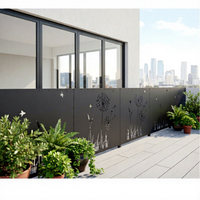 Panneau de balustrade décoratif en métal découpé au laser pour la protection de l'intimité / Balustrade de terrasse / Balustrade d'escalier / Commande sur mesure |   En extérieur ou en intérieur