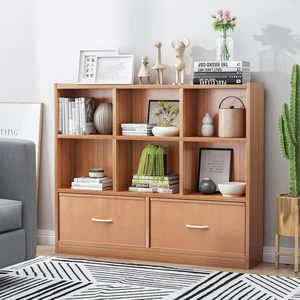 Librería Moderna de 8 <span class=keywords><strong>Cubos</strong></span> con Estantes Abiertos. Mueble de Exhibición de Estilo Mid-Century con Cajones, Ideal para Libros y Juguetes en el Dormitorio o Sala de Estar - Product Image 5