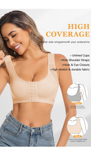 Soutien-gorge bustier ajustable à fermeture frontale, grande <span class=keywords><strong>taille</strong></span>, sans armatures, affine l'apparence des gros seins, respirant, pour le sport et le yoga - Product Image 2