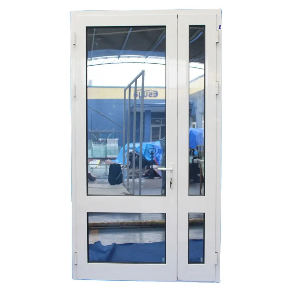 Стандартная Алюминиевая двойная глазурованная входная дверь с неравными листьями от Au/US/CA Hurrican impact