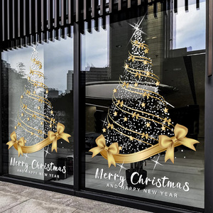 Đồ trang trí Giáng sinh <span class=keywords><strong>2025</strong></span>, nhãn dán cửa sổ Tết, trang trí tạo không khí, trang trí cửa sổ, nhãn dán cây thông Noel - Product Image 2