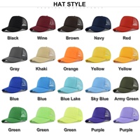 Gorra de camionero de espuma de 5 paneles con malla, gorra de béisbol con logotipo personalizado bordado para publicidad, venta al por mayor para hombres y mujeres