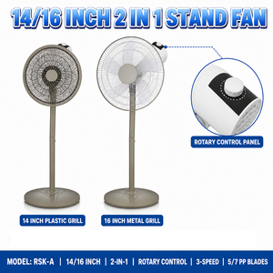 Ventilador de Pie y de Mesa 2 en 1 Rihuang de Diseño Moderno con 3 Velocidades y Control de 16 Pulgadas para el Hogar, Dormitorio, Sala de Estar y Oficina - Product Image 6