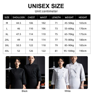 Chef Unico Lr Uniforme Du Chef Cuisinier Cuisine Restaurant Cuisine Personnalisé Étanche Vente Hibachi Blanc Chef Uniforme Unisexe - Product Image 3
