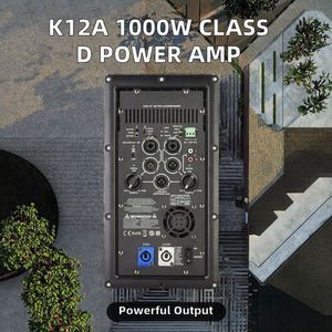 Amplificateur de puissance professionnel 1000W classe D, actif, avec entrée carte son XLR en métal pour équipement audio et haut-parleurs professionnels - Product Image 3