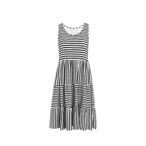 Vestido Midi Casual de Verano para Mujer, Talla Grande, con Estampado de Rayas, Cintura Alta, Sin Mangas, Estilo Cami, Dropshipping Shopify - Product Image 1