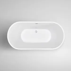 Cheap Mini Fiberglass Stone Resin Acrylic Deep Soaking Baby Tub 1700mm Freestanding Bathtub Sale In Ghana