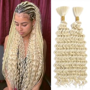 Deep Wave Synthetic Hair Bulk Heat Resistant Fiber Machine Double Weft Boho <b>Braiding</b> Hair Extensions - Product Image 4