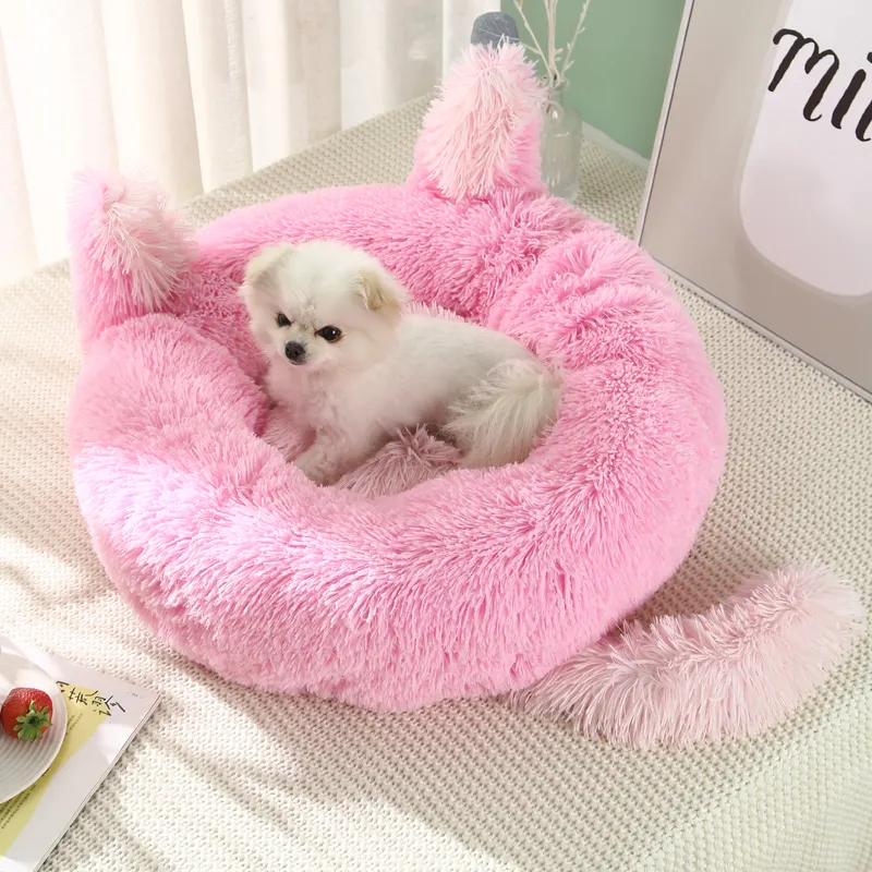 Winter Plush Warm Pet Bed Ear Pet Mat for Dog and Cat Kennel Essential Pet Supplies