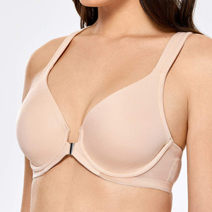 <span class=keywords><strong>Reggiseno</strong></span> con Chiusura Frontale Senza Imbottitura con Ferretto di Supporto per Seno Abbondante <span class=keywords><strong>Minimizer</strong></span> Plus Size - Product Image 4