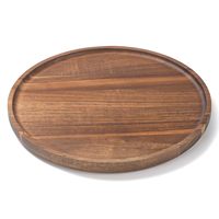 Plateau rond en bois, plateau de service décoratif en bois d'acacia pour table basse et décoration intérieure, planche à apéritifs en bois