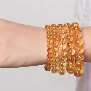 Wholesale Bulk <strong>11mm</strong> Brazil Healing Semi Organic <strong>Bracelet</strong> En Yellow Gold Citrine Crystal Genuine Natural Stone <strong>Beads</strong> Adjustable - Product Image 2