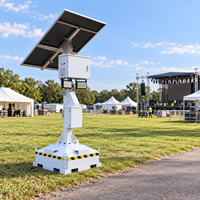 Tour d'éclairage solaire 32 000 lumens, blanc, DC, zéro émission, 100W, 360° °   Éclairage LED IP23 Garantie de 2 ans