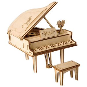 Robotime Rolife Contact Obtenez une réduction sur les jouets éducatifs à assembler soi-même, artisanat en bois TG402, puzzles en bois <span class=keywords><strong>3D</strong></span> en forme de piano - Product Image 1