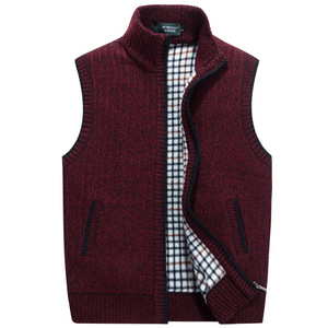Suéter sin mangas de lana gruesa de felpa para <span class=keywords><strong>hombre</strong></span> <span class=keywords><strong>gordo</strong></span> de gran tamaño con cuello levantado para <span class=keywords><strong>hombre</strong></span> abrigo de talla grande - Product Image 4