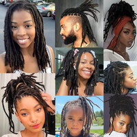 Vente en Gros de Cheveux Inter Bouclés Micro Loc Extensions Dreadlocks Vrais Cheveux Humains Micro Locs Extensions de Cheveux Humains Dreadloc Permanent