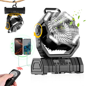Ventilateur portable d'extérieur avec lumière LED, batterie 20000 mAh, commande tactile, pour le camping - Product Image 2
