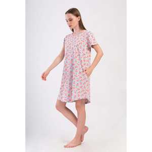 Túnica de Manga Corta con Cuello Redondo y Bolsillo Ovalado para Mujer, Diseño de Pantalones Cortos a la Moda - Product Image 3