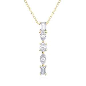 Collier pendentif en diamant de laboratoire pour femmes, tendance, or rose, or blanc, argent, bijoux de luxe, cadeau - Product Image 6