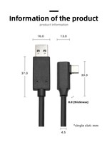 Cable de enlace de PVC trenzado tipo C de 5m VR de fibra óptica de fabricante para Metaverse para 2