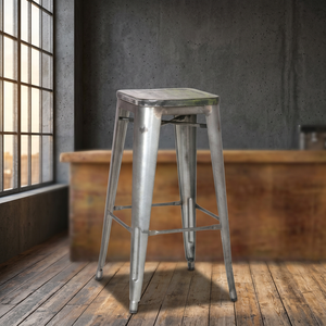 Industrial Vintage Cello Iron Metal Commercial Bar <b>Stool</b> Indian Design Stack-Able Counter Home Bar <b>Workshop</b> Dining Modern Hotel - Product Image 2