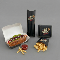 Caja de Papel Personalizada para Comida Rápida, Ensaladas, Bebidas, Papas Fritas, Pollo, Hamburguesas, Caja para Llevar de Restaurante, Tazón de Papel con Logotipo